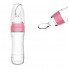 Бутылочка для кормления с ложкой (для прикорма) 90 мл Розовая