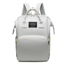 Сумка-рюкзак 2в1 для мамы Baby Bag Светло-серая 