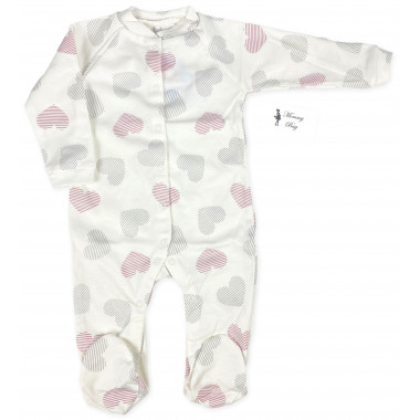 Человечек RoyalBaby Розовые сердечки р.74, 9-12 мес