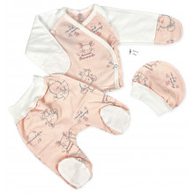 Комплект 3 ед. RoyalBaby Лапочка мышка (байка) р.62, 0-6 мес Комплект 3 ед. RoyalBaby Лапочка мышка (байка) р.62, 0-6 мес