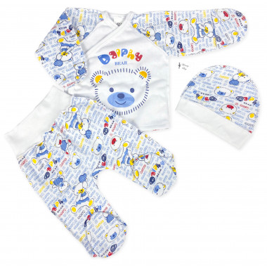 Комплект 3 ед. RoyalBaby Мишка Даффи р.62, 0-6 мес