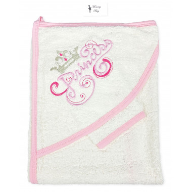 Полотенце махровое 80×80 см Принцесса + рукавичка