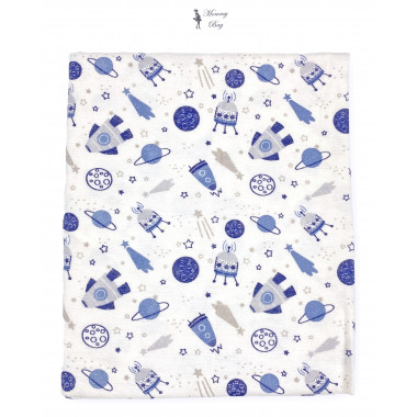 Фланелевая пеленка байковая Космос #15
