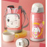 Термос с поильником Зайка Розовый 550 мл с чехлом и чашечкой