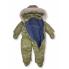 Комбинезон зимний (пуховый) RoyalBaby №13 Хаки с опушкой р.68, 3-9 мес