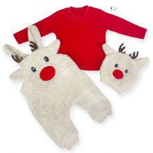Комплект 3 ед. RoyalBaby Милый Олененок Красный р.68-74, 6-12 мес