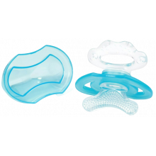 Пустышка-прорезыватель охлаждающий BabyOno Первые зубки Голубой Пустышка-прорезыватель охлаждающий BabyOno Первые зубки Голубой