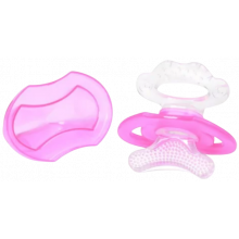 Пустышка-прорезыватель охлаждающий BabyOno Первые зубки Розовый Пустышка-прорезыватель охлаждающий BabyOno Первые зубки Розовый