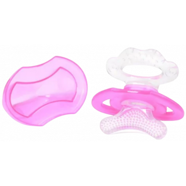 Пустышка-прорезыватель охлаждающий BabyOno Первые зубки Розовый