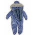Комбинезон зимний (пуховый) RoyalBaby №10 Темно-синий с опушкой р.74, 9-12 мес