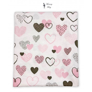 Фланелевая пеленка байковая #9 Сердечки