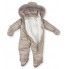 Комбинезон зимний (пуховый) RoyalBaby №12 Бежевый с опушкой р.74, 9-12 міс