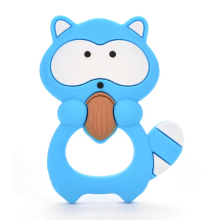 Силиконовый грызунок Mommy Bag Енотик с орешком Синий Силиконовый грызунок Mommy Bag Енотик с орешком Синий