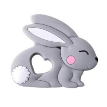 Силиконовый грызунок Mommy Bag Зайчик Серый