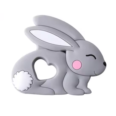 Силиконовый грызунок Mommy Bag Зайчик Серый