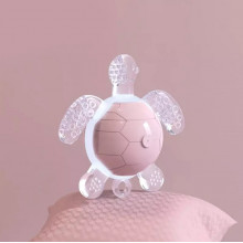 Грызунок-прорезыватель, погремушка 3в1 Черепаха Розовая