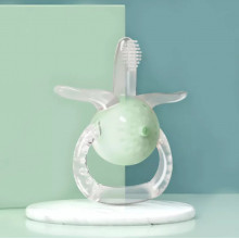 Грызунок-прорезыватель 3в1 с щеточкой Бирюзовый