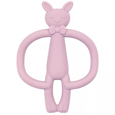 Грызунок-прорезыватель силиконовый Кролик Пудровый