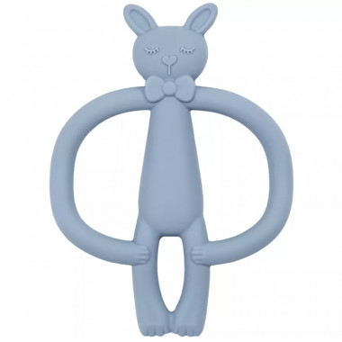 Грызунок-прорезыватель силиконовый Кролик Голубой