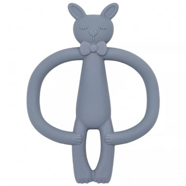 Грызунок-прорезыватель силиконовый Кролик Серый