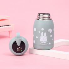 Умный сенсорный термос 320 мл с датчиком температуры Зайчик Голубой