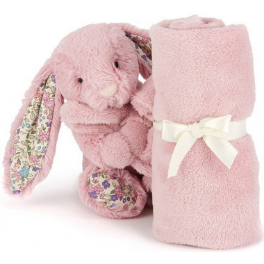 Мягкая игрушка-комфортер Jelly Cat, розовый зайчик, 16 см (34х34 см)