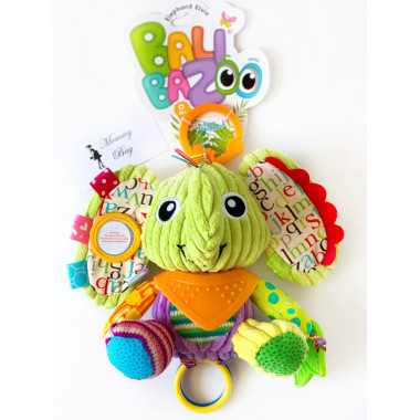 Игрушка с грызунком Слоник Элвис Balibazoo (Высота 21 см) 82398