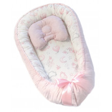 Кокон-гнездо (бебинест) + подушка в подарок №5 Розовые сердечки Кокон-гнездо (бебинест) + подушка в подарок №5 Розовые сердечки
