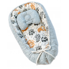 Кокон-гнездо (бебинест) + подушка в подарок №6 Лесные зверята Кокон-гнездо (бебинест) + подушка в подарок №6 Лесные зверята