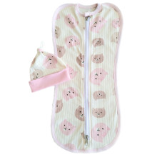Евро пеленка кокон на молнии с шапочкой Мишки розовые (интерлок) №56 (0-6 мес) Евро пеленка кокон на молнии с шапочкой Мишки розовые (интерлок) №56 (0-6 мес)