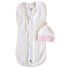 Евро пеленка кокон на молнии с шапочкой Молочный со звездочками (интерлок) №55 (0-6 мес) Евро пеленка кокон на молнии с шапочкой Молочный со звездочками (интерлок) №55 (0-6 мес)