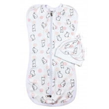 Евро пеленка кокон на молнии с шапочкой Зайчики с шариками (интерлок) №11 (0 – 6 мес) Евро пеленка кокон на молнии с шапочкой Зайчики с шариками (интерлок) №11 (0 – 6 мес)