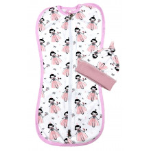 Евро пеленка кокон на молнии с шапочкой Феи (интерлок) №12 (0 – 6 мес)