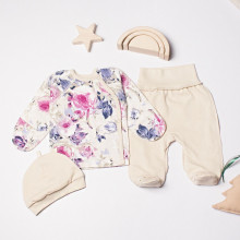 Комплект 3 ед. RoyalBaby Цветы (байка) р.62