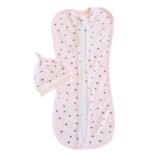 Евро пеленка кокон на молнии с шапочкой Розовый в горошек (интерлок) №90 (0-6 мес) Евро пеленка кокон на молнии с шапочкой Розовый в горошек (интерлок) №90 (0-6 мес)