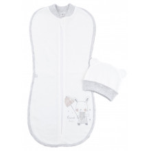 Евро пеленка кокон на молнии с шапочкой Зайка с зонтиком (байка) №22 (0 – 6 мес) Евро пеленка кокон на молнии с шапочкой Зайка с зонтиком (байка) №22 (0 – 6 мес)