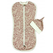 Евро пеленка кокон на молнии с шапочкой Молоко (интерлок) №24 (0 – 6 мес) Евро пеленка кокон на молнии с шапочкой Молоко (интерлок) №24 (0 – 6 мес)