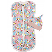 Евро пеленка кокон на молнии с шапочкой Зайчики с коронами (интерлок) №20 (0 – 6 мес) Евро пеленка кокон на молнии с шапочкой Зайчики с коронами (интерлок) №20 (0 – 6 мес)