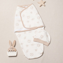 Евро пеленка кокон на липучках с шапочкой Ежики (байка) №45 (0 – 6 мес) Евро пеленка кокон на липучках с шапочкой Ежики (байка) №45 (0 – 6 мес)