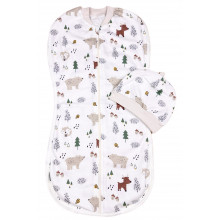 Евро пеленка кокон на молнии с шапочкой Лесные друзья (байка) №7 (0 - 6 мес) Евро пеленка кокон на молнии с шапочкой Лесные друзья (байка) №7 (0 - 6 мес)
