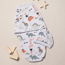 Евро пеленка кокон на липучках с шапочкой Серый с динозавриками (байка) №50 (0 - 6 мес) Евро пеленка кокон на липучках с шапочкой Серый с динозавриками (байка) №50 (0 - 6 мес)