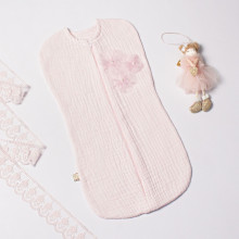 Евро пеленка кокон на змейке Муслиновый розовый №18 (0 – 3 мес)