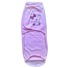 Евро пеленка кокон на липучках Мишка розовый (интерлок) №93 (0-6 мес) Евро пеленка кокон на липучках Мишка розовый (интерлок) №93 (0-6 мес)