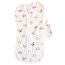Евро пеленка кокон на молнии с шапочкой Коричневый мишка (байка) №109 (0-6 мес) Евро пеленка кокон на молнии с шапочкой Коричневый мишка (байка) №109 (0-6 мес)
