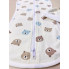 Евро пеленка кокон на молнии с шапочкой Мишки (байка) №70 (0 – 6 мес)