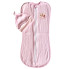 Евро пеленка кокон на молнии с шапочкой Розовый медвежонок (интерлок) №82 (0-6 мес)