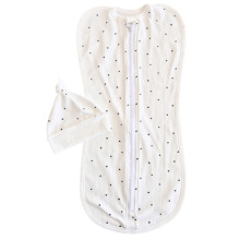 Евро пеленка кокон на молнии с шапочкой Белый с сердечками (интерлок) №101 (0-6 мес) Евро пеленка кокон на молнии с шапочкой Белый с сердечками (интерлок) №101 (0-6 мес)