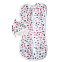 Евро пеленка кокон на молнии с шапочкой Звездочки розово-серые (байка) №73 (0-6 мес) Евро пеленка кокон на молнии с шапочкой Звездочки розово-серые (байка) №73 (0-6 мес)