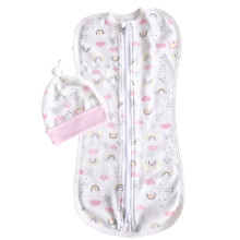 Евро пеленка кокон на молнии с шапочкой Радуги розовые (байка) №76 (0-6 мес) Евро пеленка кокон на молнии с шапочкой Радуги розовые (байка) №76 (0-6 мес)