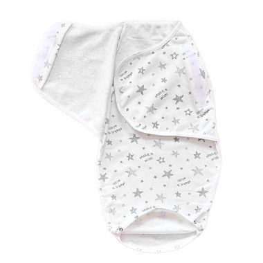 Евро пеленка кокон на липучках Звездочки №79 (байка) (0-6 мес)